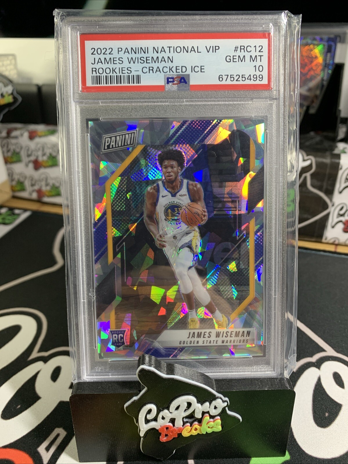 2021 Panini National VIP James Wiseman Cracked Ice /99 Rookie #RC12 PSA 10 POP 1