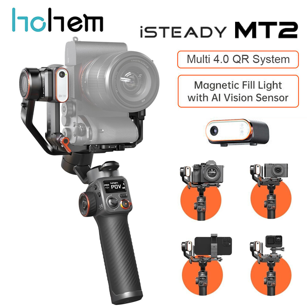 Hohem iSteady MT2 Kit Gimbal Stabilizer for Mirrorless Action 