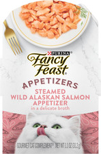 Purina Appetizers Lickable Grain Free Wet Cat Food Topper Wild Salmon 1.1oz x 10