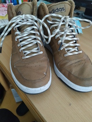 adidas hoops vs mid braun