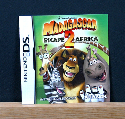 MADAGASCAR 2 ESCAPE AFRICA  Manual Only (Nintendo DS ) NTSC-U/C