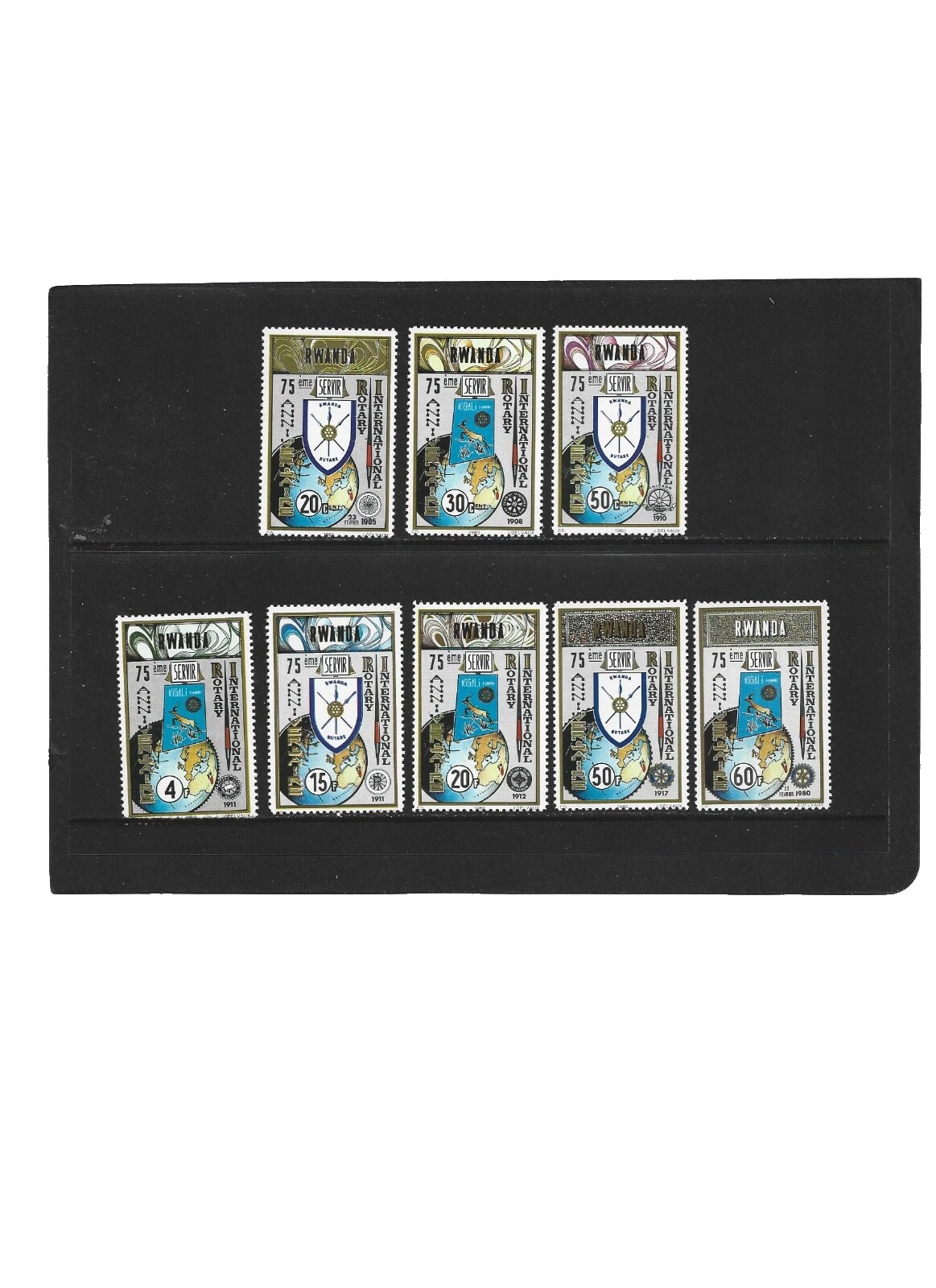 Mint Never Hinged/MNH Multi-Color Rwandan Stamps