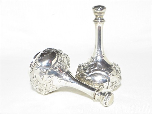 Antike Mauser Mfg. Co. Paar Sterling Silber Dekanter - Bild 4 von 12