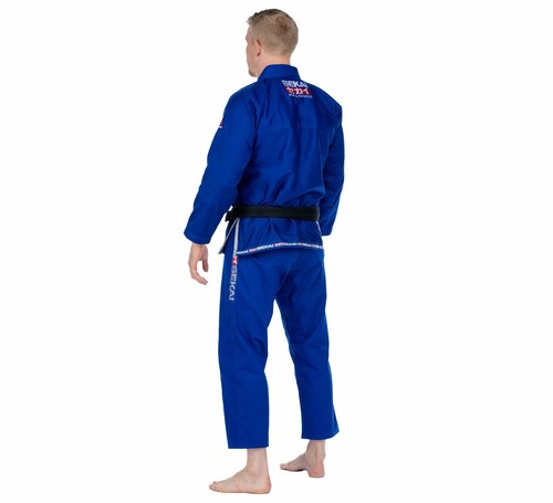 Fuji Sekai 2.0 "World" Limited Uomo Brazilian Jiu-Jitsu BJJ Gi - Blu USA con Rosso - Foto 7 di 8