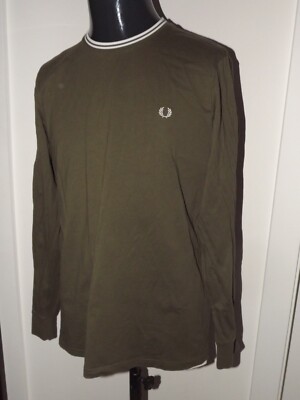FRED PERRY Polo T-Shirt L/S (L) Shirt Jersey Trikot Maglia Maillot Camiseta 1890