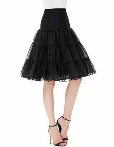 New 26" Retro Net Underskirt 50s Swing wedding Petticoat Rockabilly Tutu Skirt J - Picture 10 of 48