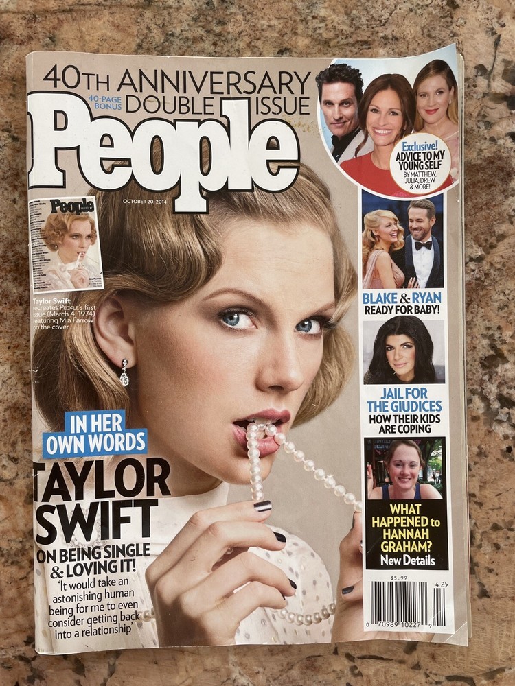 People Magazine 40th Anniversary Issue Taylor Swift Cover October 20 2014
