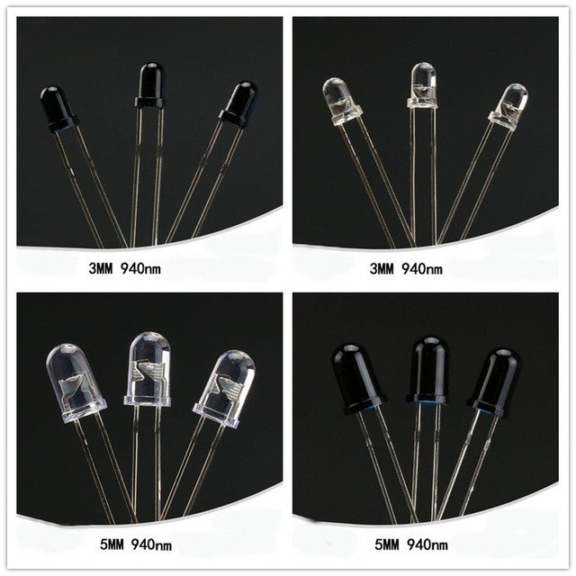3mm/5mm 940nm Infrared Emitter Tube LED/Receiver Flame Sensor ...
