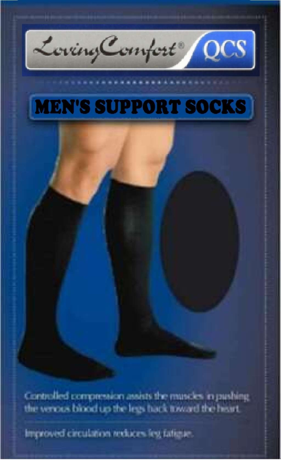 QCS Men's Support Socks 1520mmHg (Black) Small eBay