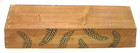 1980s Hand Painted Green Evergreen Branches 19" Long Narrow Pine Wood Box Trough — photo 6