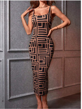 Multicolor Privé Allover Geo Print Tank Dress Sz XS S M L XL