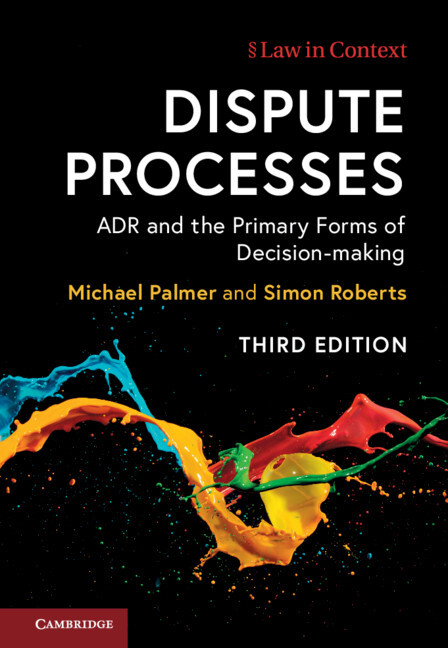 Dispute Processes Palmer Roberts Paperback Cambridge University Press 3e