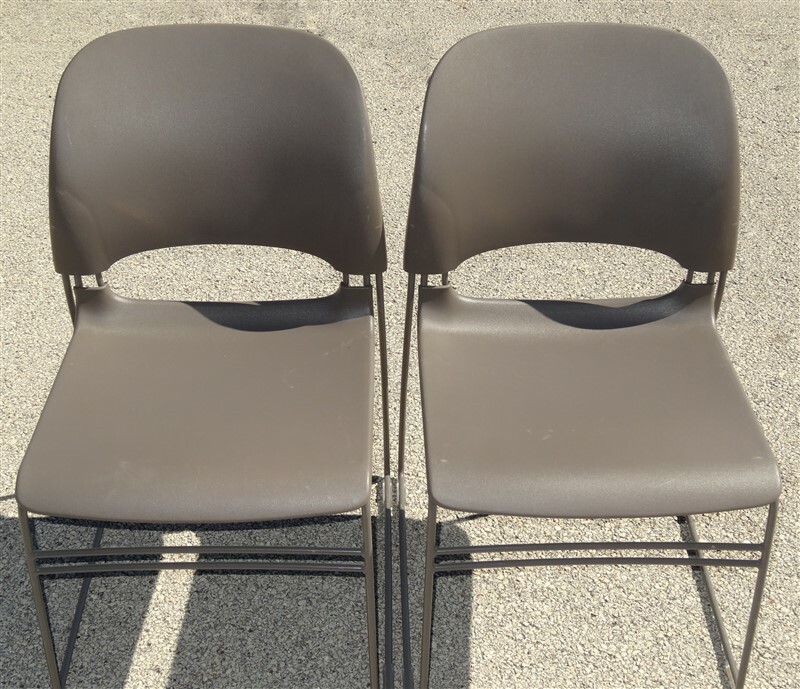 2 Herman Miller Limerick Stacking Chairs eBay