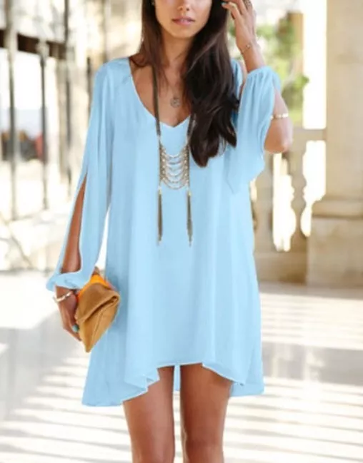 Women s Boho Style A line Flowing Shift Dress S M L XL 2X 3X new