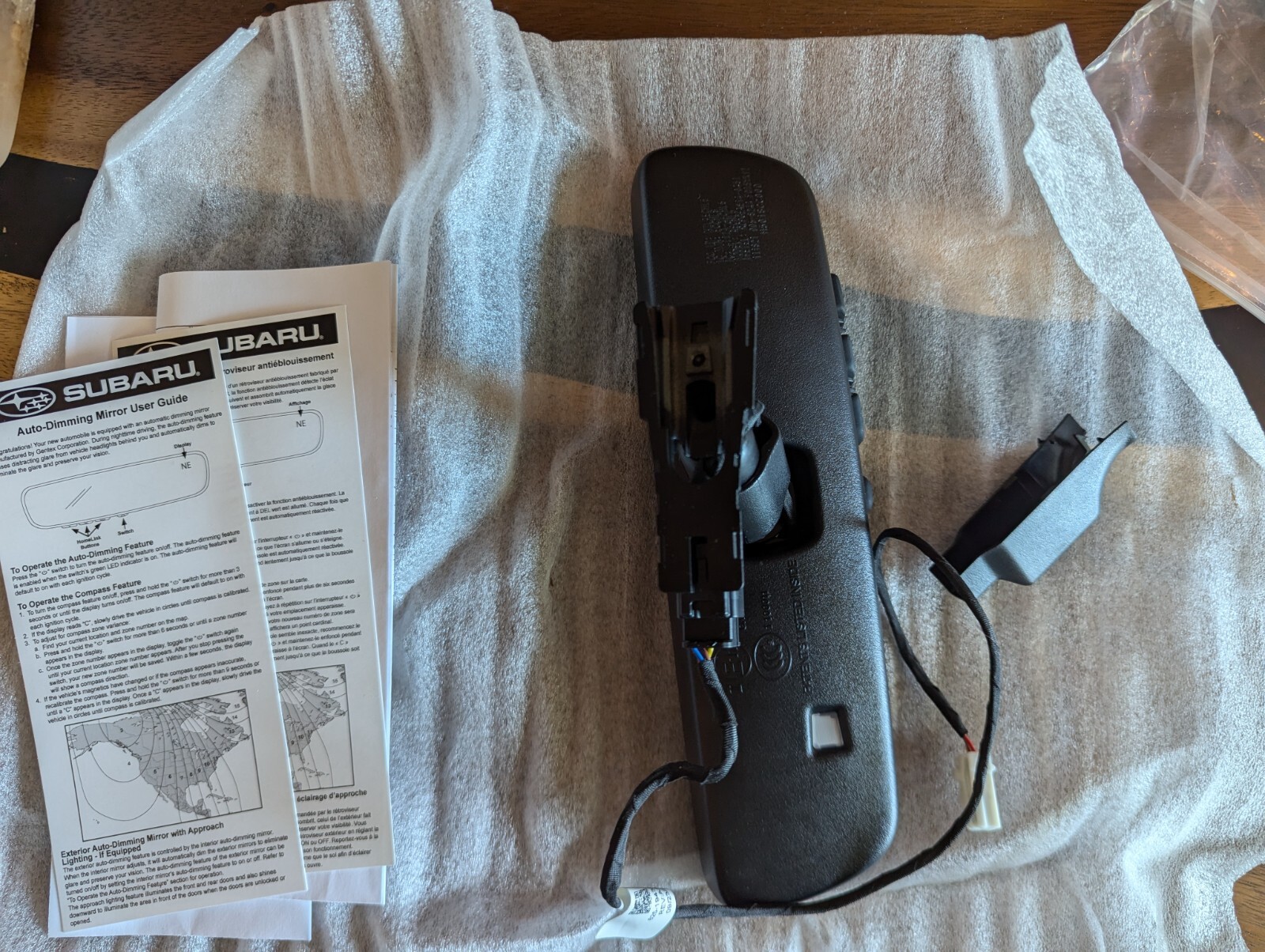 Genuine OEM Subaru Auto-Dimming Mirror Compass & Homelink 22-24 BRZ H501SCC000