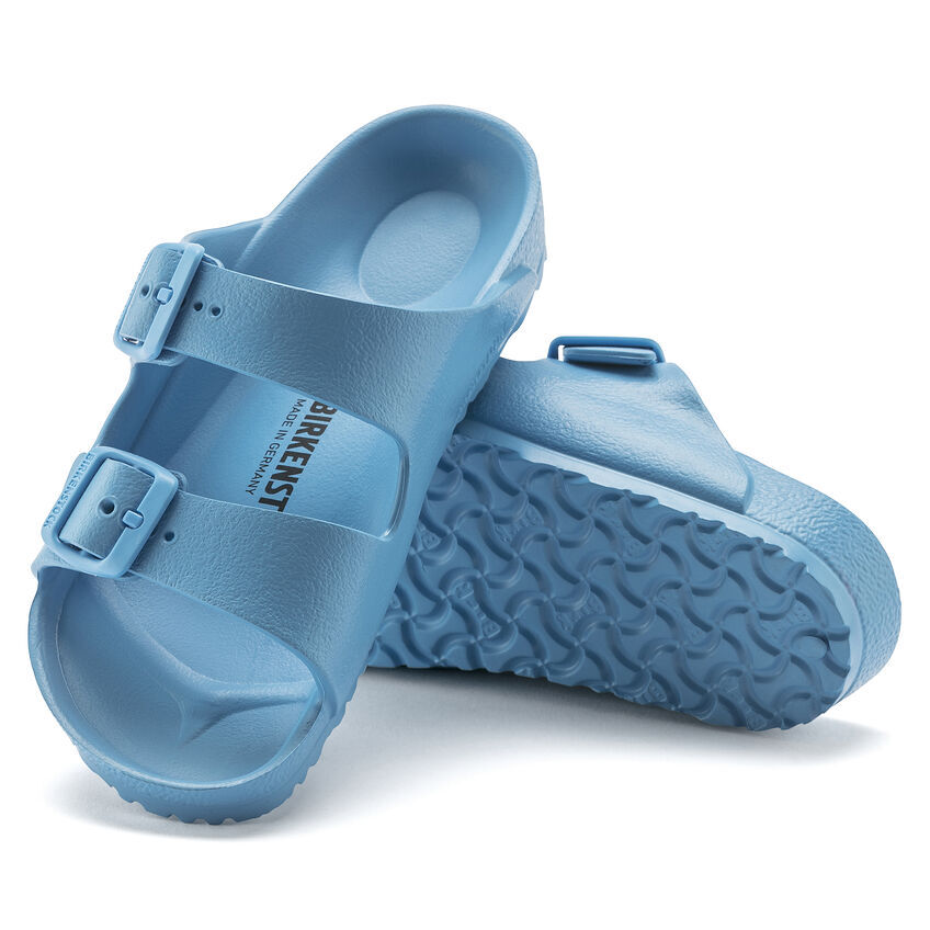 BIRKENSTOCK ARIZONA KIDS EVA DOUBLE BUCKLE SLIPPERS SKY BLUE | eBay