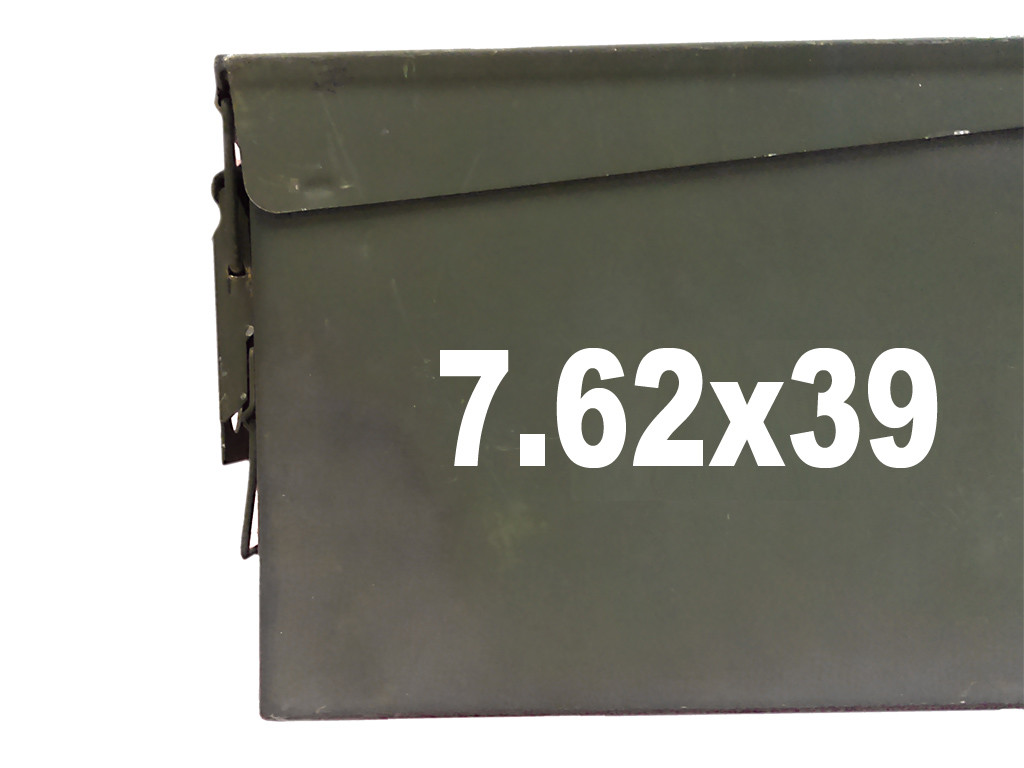 7.62x39 Ammo 124gr FMJ Wolf In White Box 1000rd In A 50 Cal Can - Foto 2