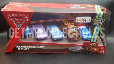 DISNEY PIXAR CARS PARIS ESPIONAGE TOMBER FINN MCMISSILE 5 PACK