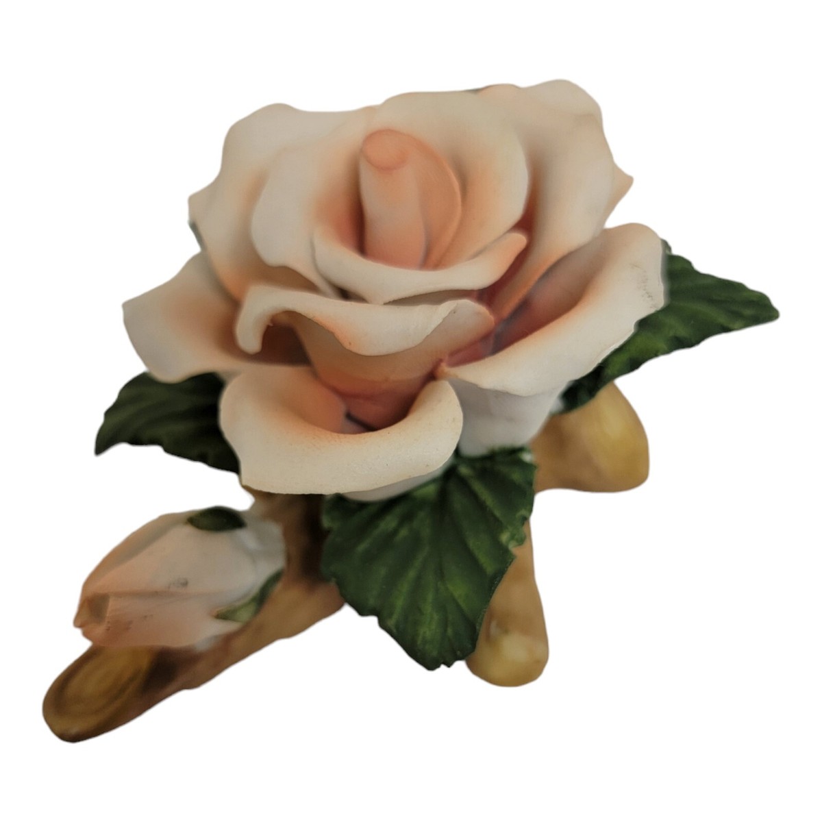 Porcelain Rose Figure Light Peach Pink 4