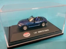 MODEL POWER DIE CAST HO 1:87 METALLIC BLUE BMW Z3 CABRIO CONVERTIBLE