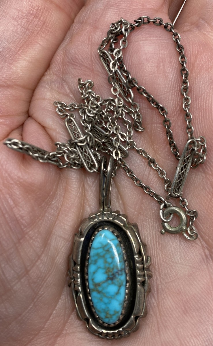 Vintage Native American Signed Jim Yazzie Sterling Silver