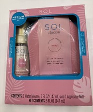 NEW: Sol by Jergens Self Tanning Kit Medium Mousse with Applicator Mitt 