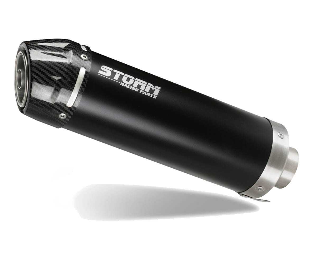 SPA OF THE WORLD -紙袋- Exhaust Storm by Mivv Gp Nero Steel carbon end cap KAWASAKI ZX-6 R