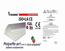 10 PANNELLI POLISTIROLO ISOLAMENTO TERMICO DENSITA' 15 KG MC CM 100 x 50 x 1,5