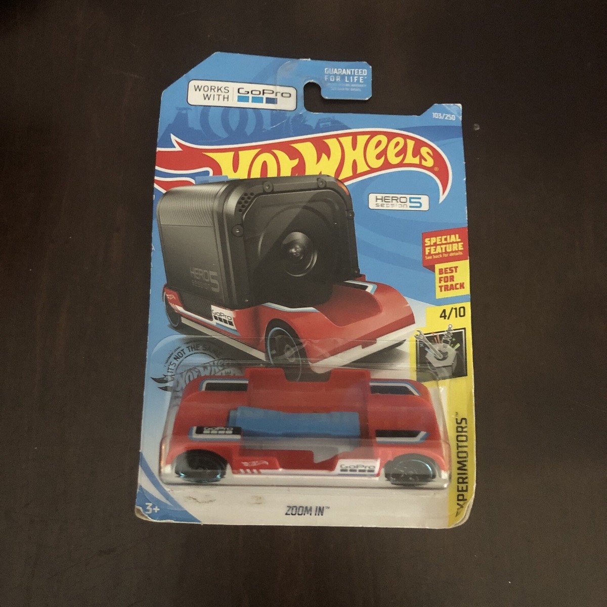 Hot Wheels Red Zoom In Experimotors Works with Hero GoPro, Fast Shipping  🚚💨