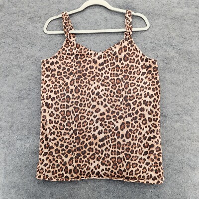 Torrid Shirt Womens 2 Sleeveless Brown Cheetah Tank Top
