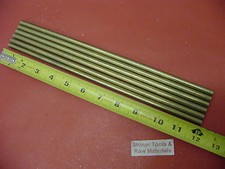 6 Pieces 3/8" C360 BRASS SOLID ROUND ROD 12" long New Lathe Bar Stock .375"