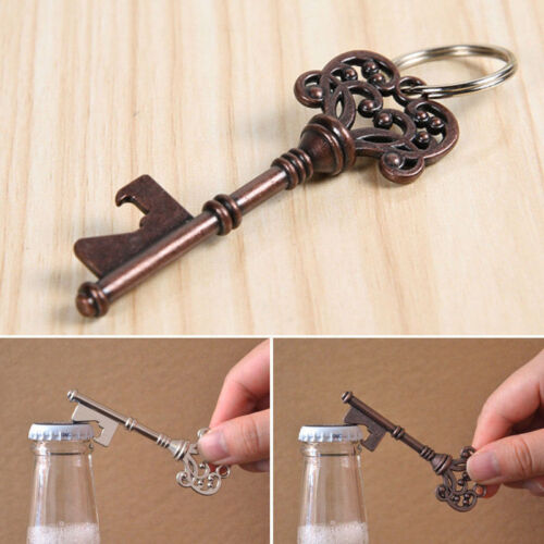Porte-clés vintage en forme de clé porte-clés porte-clés métal bière porte-bar outil - Photo 1 sur 10
