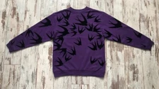 100% Genuine McQ Alexander McQueen Women's Purple Swallow Sweatshirt