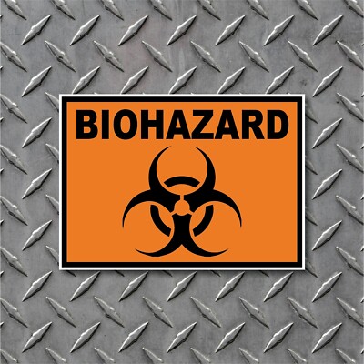 BioHazard Bio-Hazard Danger Warning Vinyl Decal Indoor Outdoor High Quality