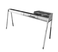 Cuoci arrosticini barbecue Milano Grill 80+40 e kit paratia portatile