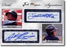 Jose Tabata * Austin Romine * Autograph Rookie WHITE Auto 1/1