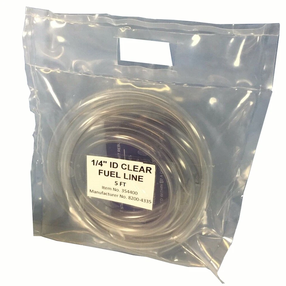 Clear Fuel Line Id 1/4" Pre-Cut To 5 Ft Polaris Honda Kawasaki Yamaha - Image 2 of 4