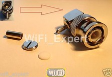 10 x BNC right angle male plug crimp for RG316 RG174 RG179 LMR100 Cable Connect
