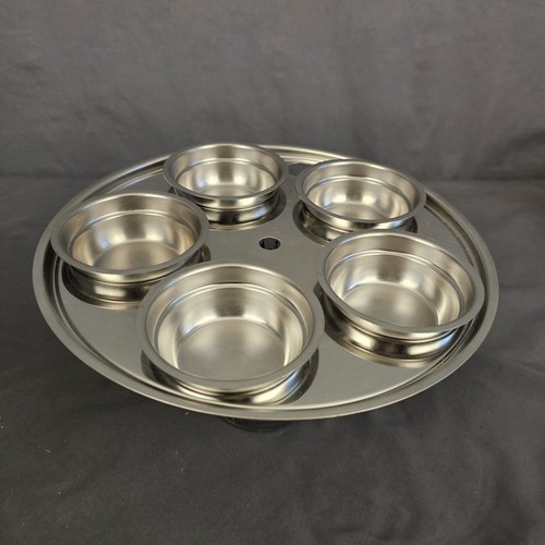 Stainless Steel Egg Poacher Insert and 5 Egg Cup Set Fits 10” Skillets