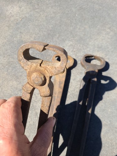 Appendiabiti da parete vintage Farrier Hoof Nippers arte lotto di 3 attrezzi da fabbro - Foto 10 di 10