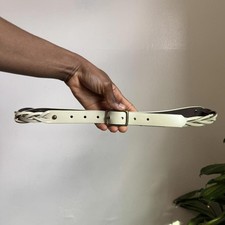 Vintage inspired Braided Cream boho Belt size M