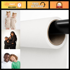 Seamless White Paper Backdrop for Photoshoots - 86"x32.8" Arctic White Backgroun