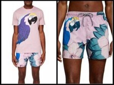 Ted Baker Airo parrot swim shorts men s Sz 3 32 waist EUC