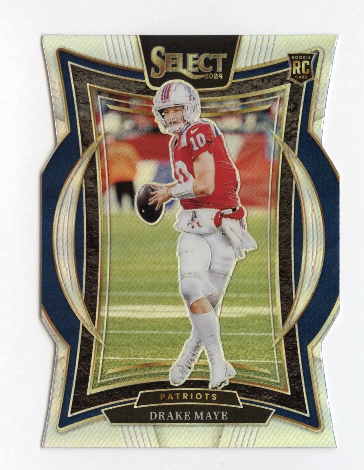 2024 Select Concourse #27 Drake Maye RC Die-Cut Silver New England Patriots