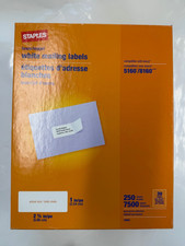 STAPLES Laser/Inkjet White Mailing Labels 1 x 2 5/8 100 Sheets/ 3000 5160