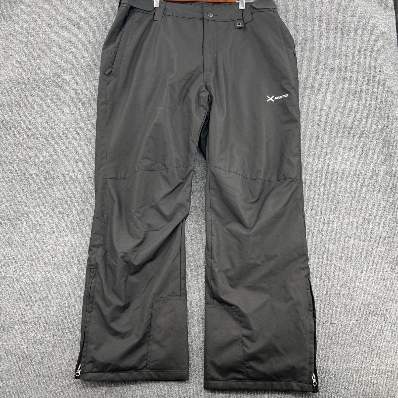 Arctix Snow Pants Mens XL Black Insulated Cargo Ski Winter Outdoor Waterproof