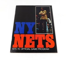 1975-76 Indiana Pacers at New York Nets ABA Basketball Program