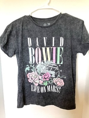 David Bowie Teen Girls XL(14-16) Gray T-Shirt Wonder Nation Life On Mars