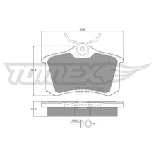 Satz Bremsbeläge Bremsklötze hinten für Peugeot 307 3A/C 3E CC 3B SW 26209334