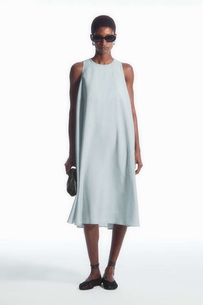 COS* FLATTERING RACER NECK MIDI/LONG DRESS MINT GREEN SIZE UK 16/18 EUR 44  NEW | eBay UK